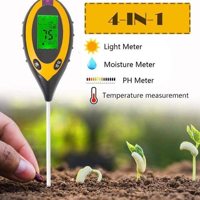 PH Meter Tanah Digital - Soil Analizer 4 in 1