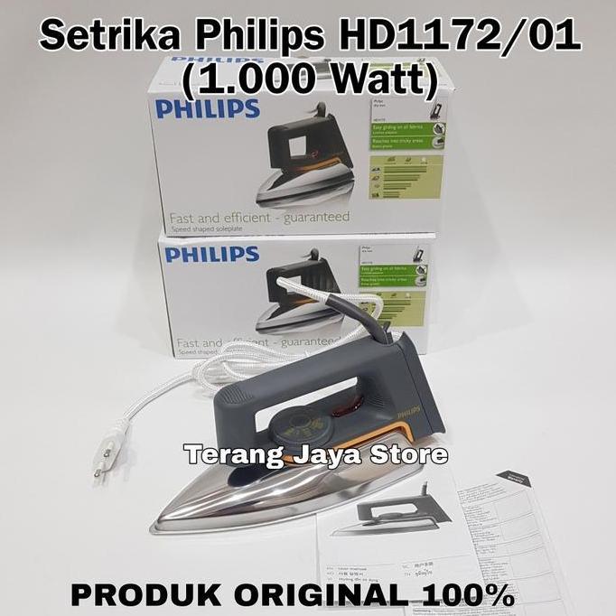 PHILIPS Dry Iron HD1172 Setrika Philips HD1172 Strika Philips HD1172