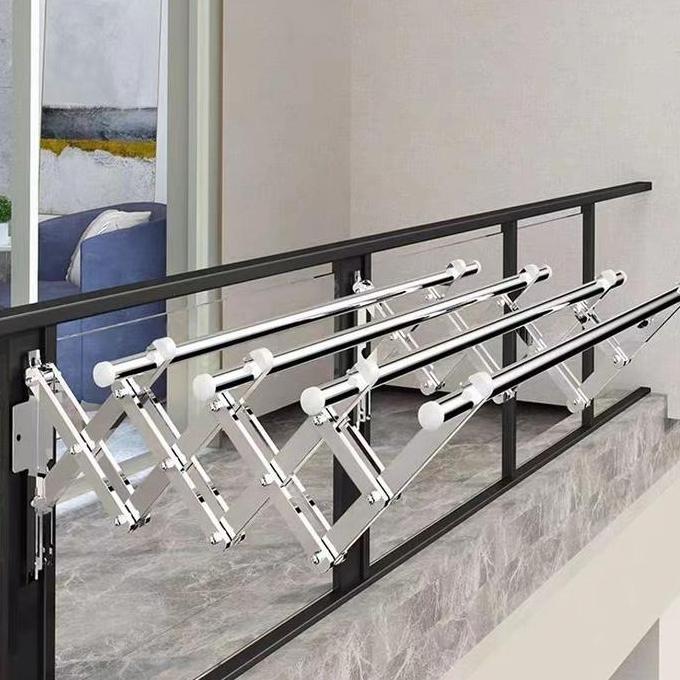 Jemuran Dinding lipat Stainless Jemuran Baju Dinding 200cm Jemuran Pakaian Dinding