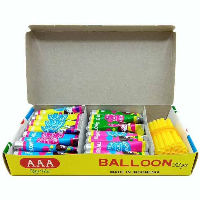 andalanMarket- Balon tiup merk AAA plembungan mainan jadul 90an