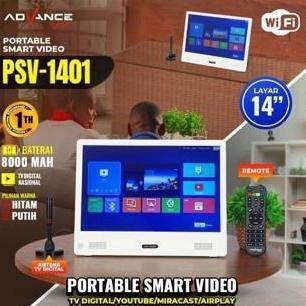 Terlaris Advance - Smart Tv Portable 14 Inch Dvbt2 Psv1401 / Psv 1401 Youtube Miracast