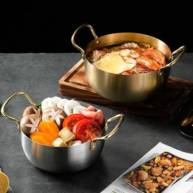 GOLDEN EAGLE - Panci Sup Tebal Bahan Stainless Steel Panci Rebus Mie Korea