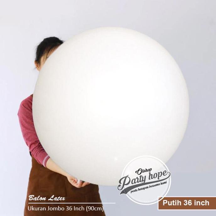 andalanMarket- balon latex jumbo PUTIH 36 inch / balon putih dekorasi latex 36 inch
