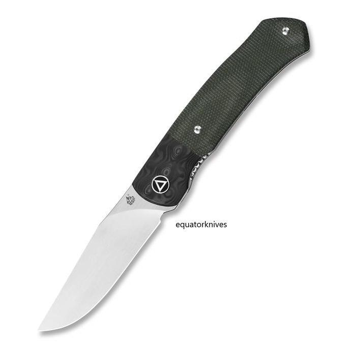 Diskon Qs137-C Qsp Knife Gannet Linerlock 154Cm Satin Green Micarta