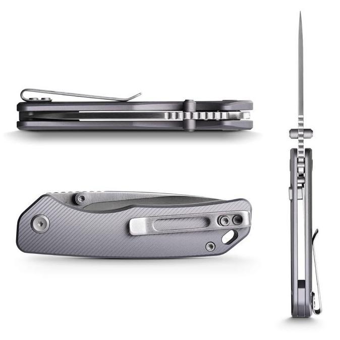 Miliki Vosteed Marten Edc Folding Knife Top Liner Lock 154Cm Blade Aluminum Handle