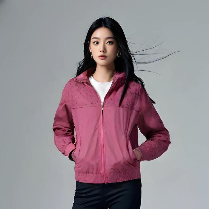 Whyme Jaket Sailor Wanita Zipper Parasut Casual