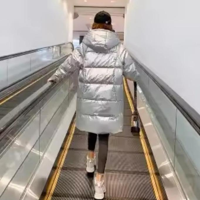 Jaket winter wanita bulu angsa glossy type AD