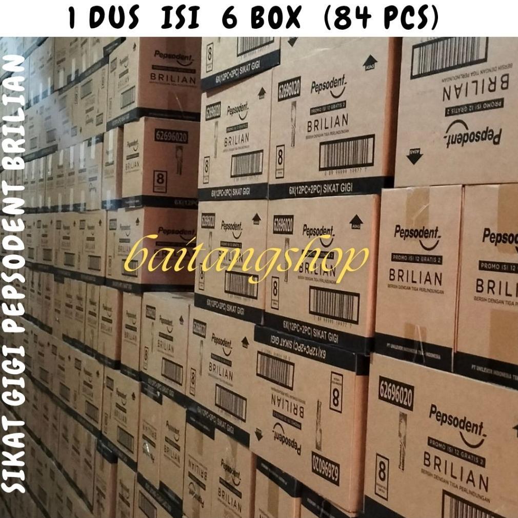 1 DUS SIKAT GIGI PEPSODENT BRILIAN ISI 6 BOX Sikat