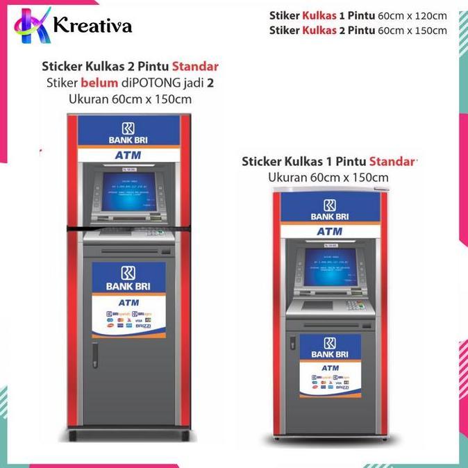 New- Stiker Kulkas 1 Pintu dan 2 Pintu Motif Atm Kreativa Sticker