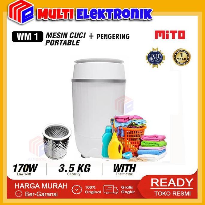 Mesin Cuci Mito WM1 | Mito Mesin Cuci Portable WM 1 Kapasitas 3,5Liter | Mesin Cuci Portable Mito WM