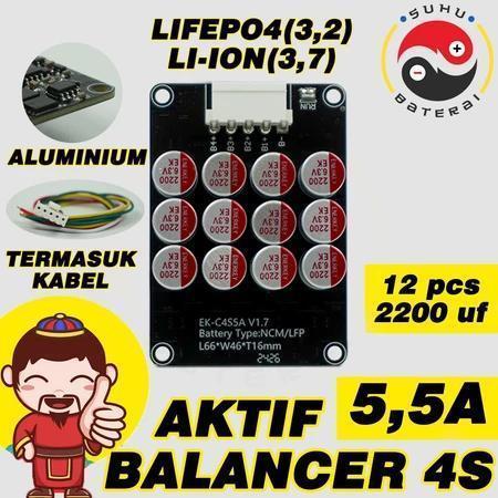 5.5 A Lifepo4 3S 4S 7S 8S 15S 16S Active Balancer Li-Ion/Papan Penyeimbang Baterai Lithium Seri 3-24