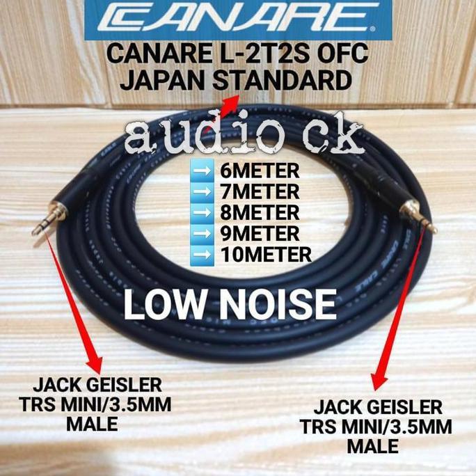 KABEL AUDIO CANARE JACK 3.5MM MALE STEREO TO JACK 3.5MM MALE STEREO 6METER-10METER