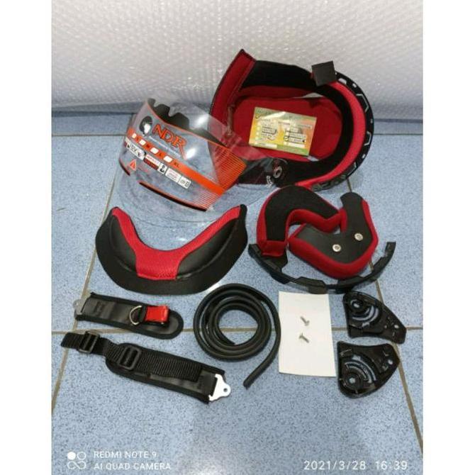 Busa Spon Helm Kyt Dj Maru Kancing Busa Besi Dan Kaca Visor List Karet Motorcycle