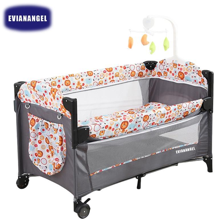 EVIANANGEL Box Bayi Tempat Tidur Bayi Portabel Travel Cot Bassinet Lipat Tempat Tidur Cosleeper Boks