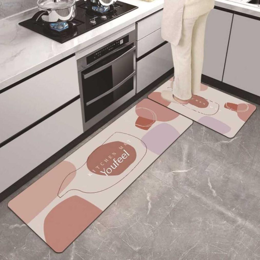 Keset Dapur 2 in 1 / Keset Kaki Diatomite Tebal Cepat Kering Dan Anti Slip