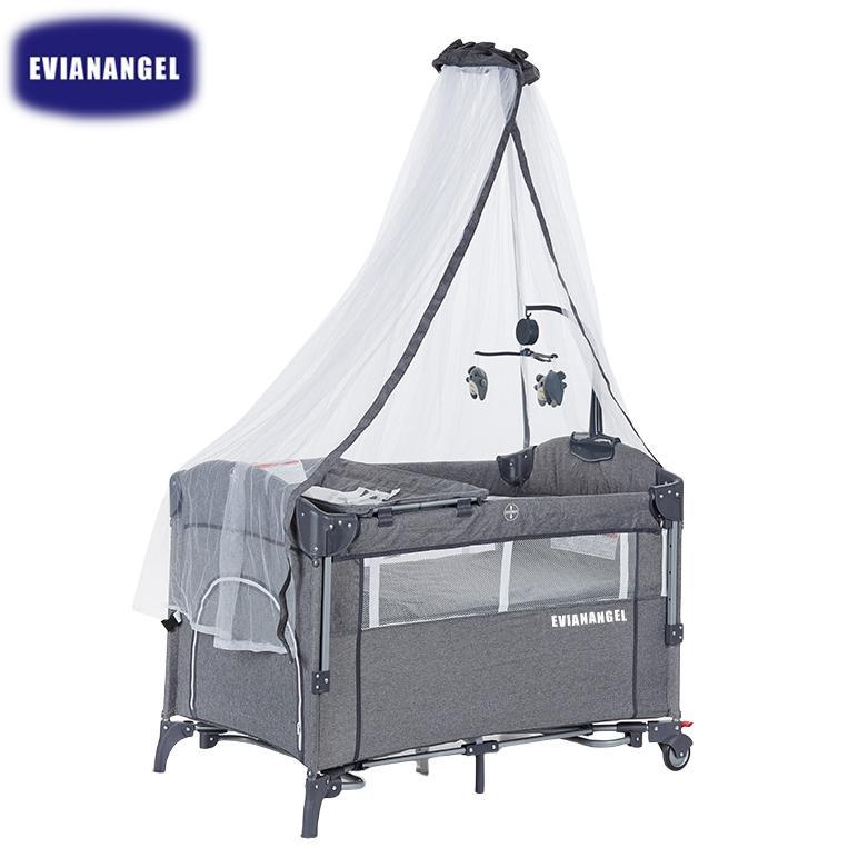 EVIANANGEL Box Bayi Tempat Tidur Bayi Portabel Travel Cot Bassinet Lipat Tempat Tidur Cosleeper Boks