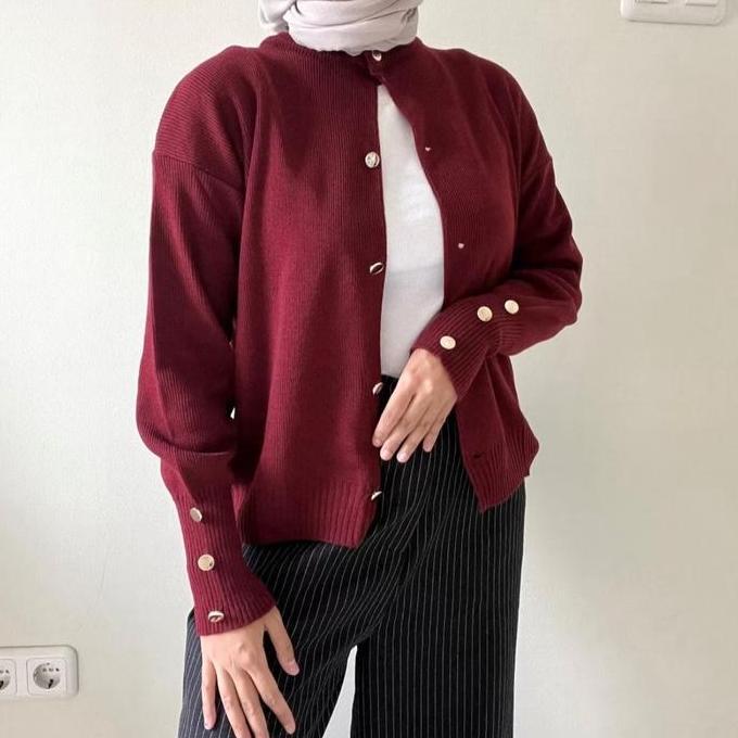 INNARA CARDY KANCING - BLOUSE BATWING RAJUT CROP RACHEL MODEL PENDEK