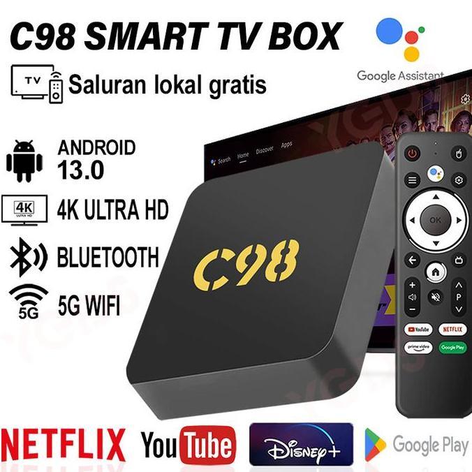 YGDS C98 Android Tv Box 2.4G/5G WiFi Smart Tv Box Android 13.0 Smart TV Box Bluetooth Smart Tv Box U