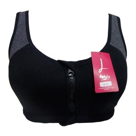 Terbaru Lydyly - Sport Bra Resleting Depan Bh Senam Yoga Gym Underwear Katun Sb744 | Sport Bra Katun