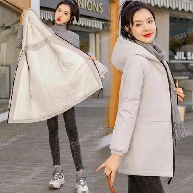Jacket Bulu Wanita Jacket Winter tebal Jacket musim dingin Terbaru