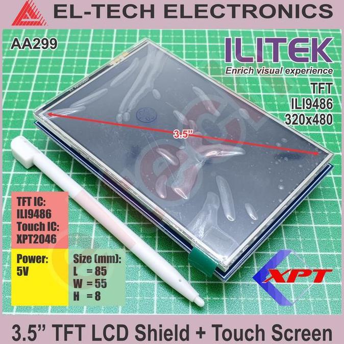 ARDUINO Module Shield 3.5 Inch TFT LCD + Touch Screen