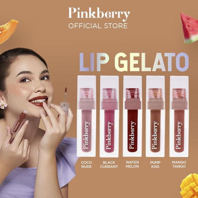 New- PINKBERRY Lip Gelato 4.2ml Coco Nude - Long Lasting Moisturizing Lipstick Velvet Matte Cream
