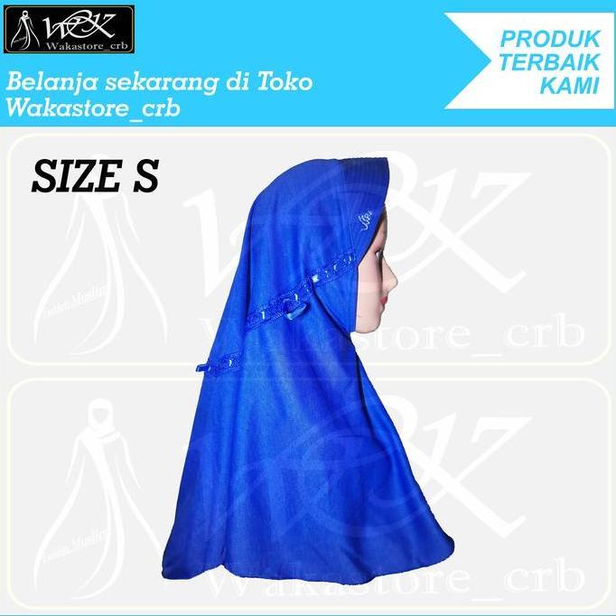 New- Kerudung Hijab Sekolah Anak Warna BIRU ELEKTRIK TK SD SMP SMA DEWASA