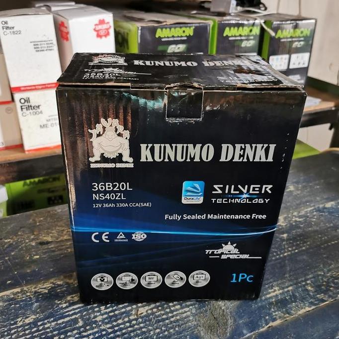 AKI BATERAI KERING KUNUMO DENKI NS40ZL/36B20L 12V 36AH GARANSI 1THN GS