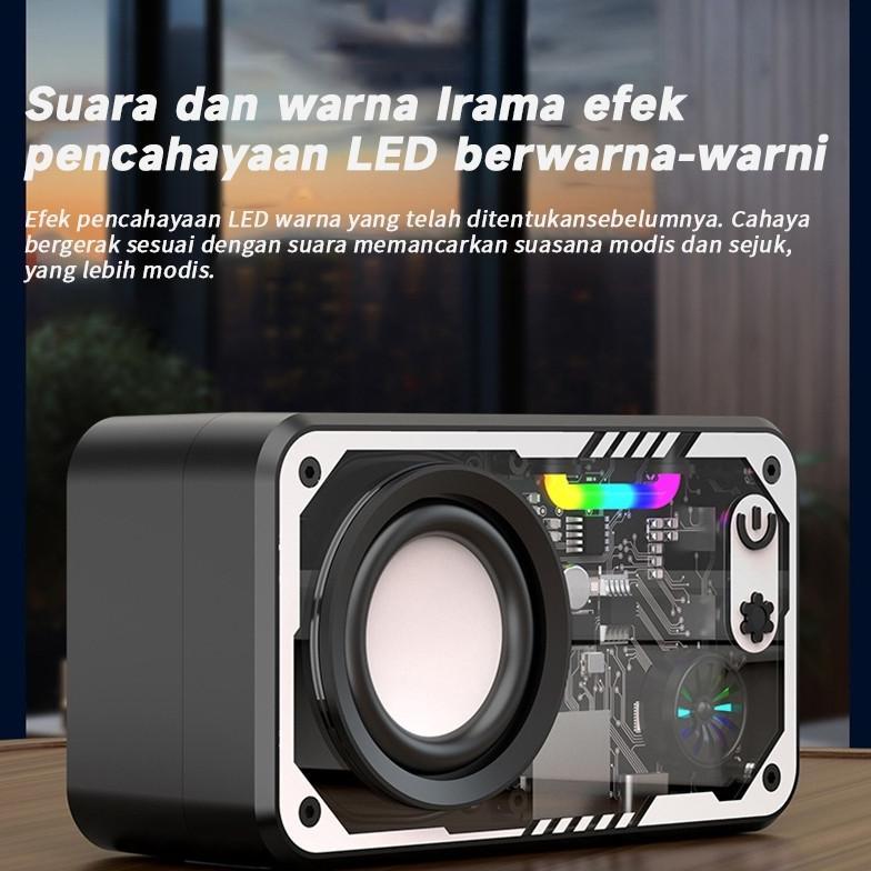 Promo Terbaru Speaker Bluetooth Cyberpunk Bluetooth Speaker Double Subwoofer Music Speaker Salon Blu