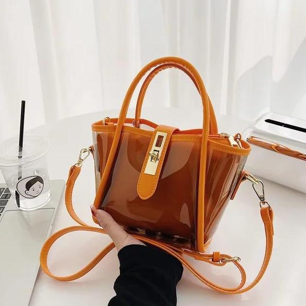 Key- Ceylea - Tas Wanita Transparan Tas Wanita Kekinian Polos Hitam Hitam