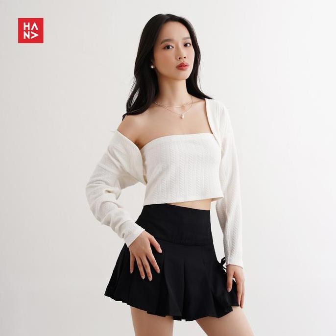 Terpopuler- Hana Fashion - Jiyeon Top Set/Atasan Set Kemben Dan Outer/ Baju Panjang Casual/ Baju Pan