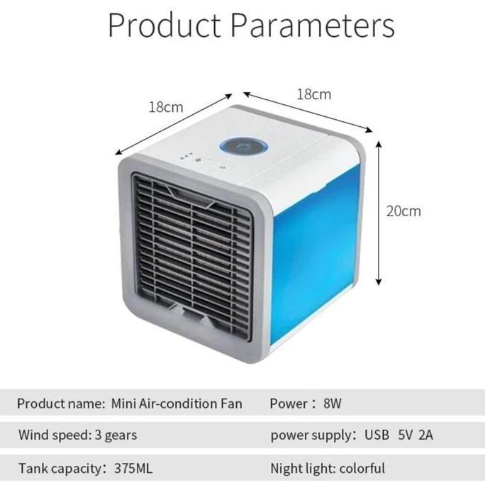 New- Air Conditioner Mini HUMI Kipas Angin Cooler Arctic Air 8W