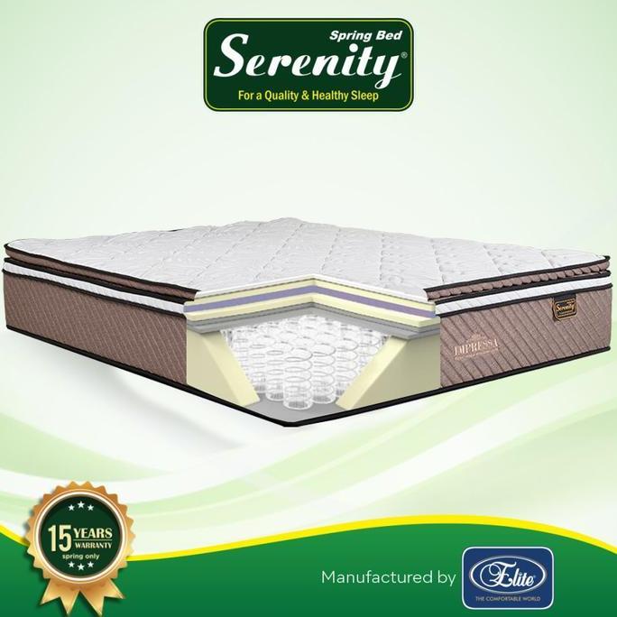 Terlaris Serenity Impressa Latex Springbed | Kasur Elite Serenity Impressa Pocket Spring Bed Pillowt
