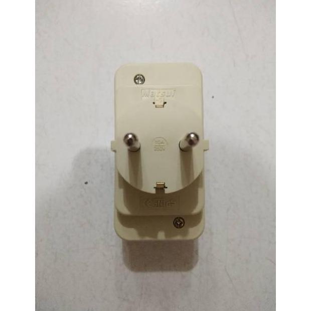 New- Steker T Multi + Stop Kontak 2 Lubang Putih MATSUI - MT315