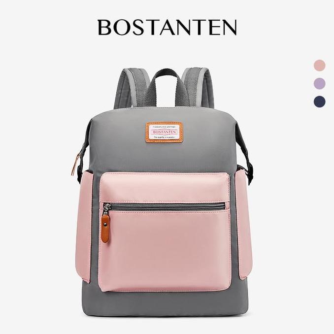 Promotoday- Bostanten Tas Ransel Wanita / Backpack Wanita / Bahan Nilon / Tahan Air