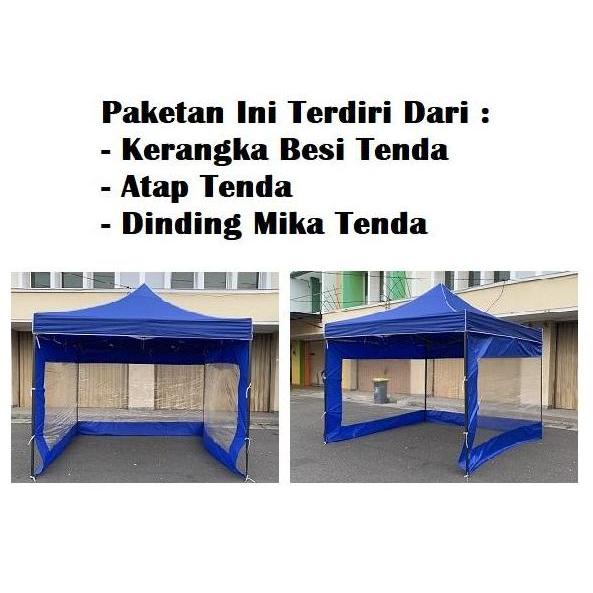 Terlaris Tenda Lipat 3X3 Lengkap Dinding Mika