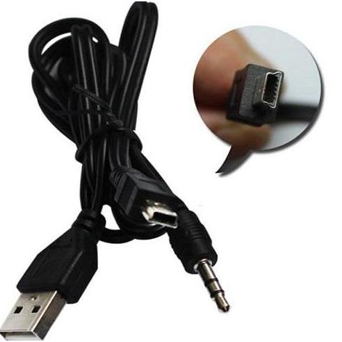 KABEL AUX 3.5MM APEAKER CHARGER MINI USB 5 PIN - CABLE CHARGER AUDIO MP3 MP4 SPEAKER ADVANCE 2IN1 2 