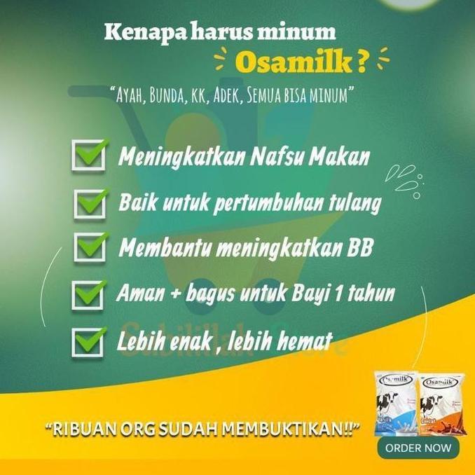 New- Osamilk Susu Bubuk Sapi Susu Bubuk Penggemuk Badan Susu Bubuk Sapi Murah 500gram Bpom Halal