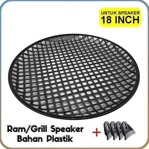 RAM SPEAKER 18" PLASTIK GRILL SPEAKER 18" PLASTIK BULAT 18 INCH + CATOKAN