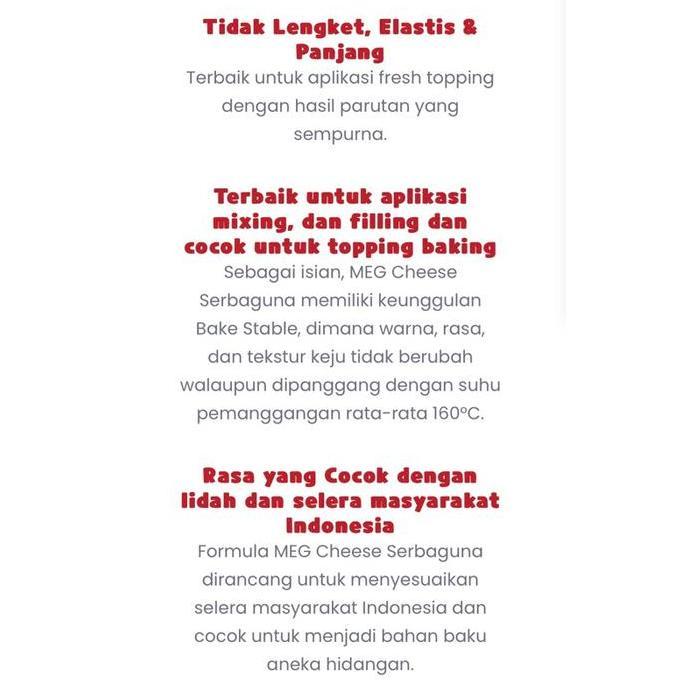 New- Meg Cheese Serbaguna - Keju Meg Serbaguna 2kg