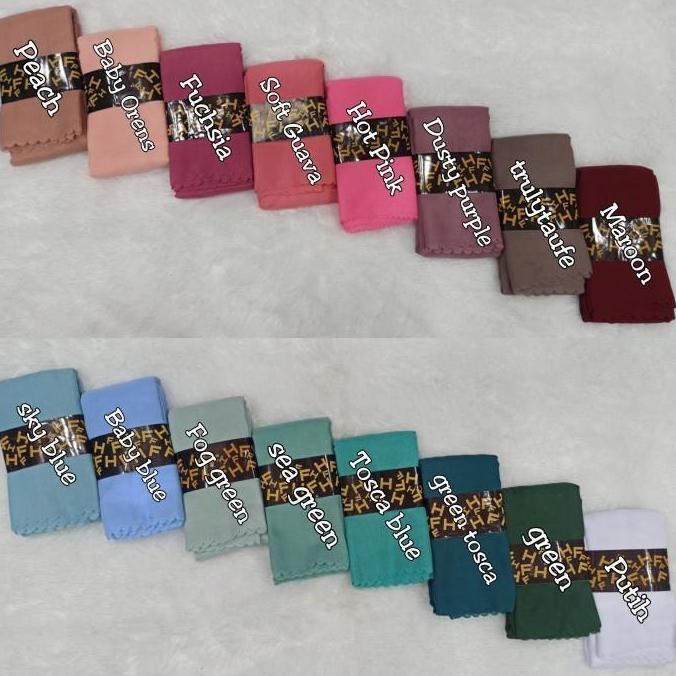 New- Hijab Jilbab Kerudung Segiempat Katun Voal FH Denay Lc Polos uk 115