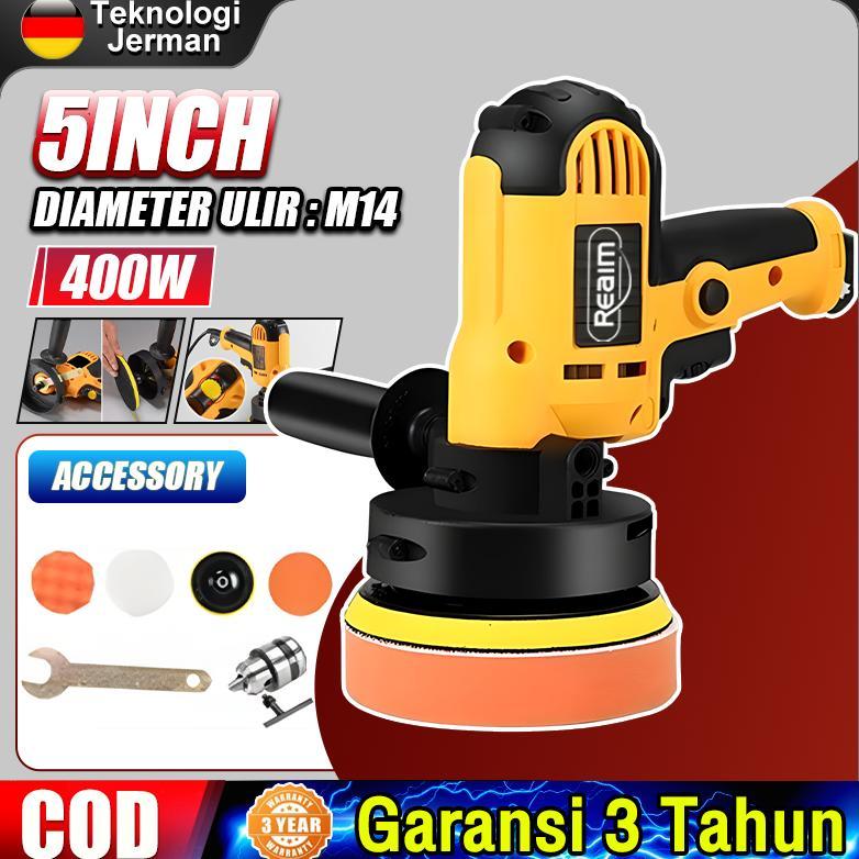 Reaim Mesin poles 5" Wool Polisher  Disc Mesin Poles Mobil Motor alat poles body motor Detailing mob