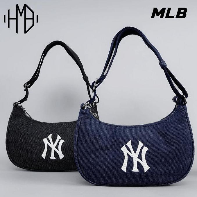 MLB Korea Basic Denim Hobo Bag