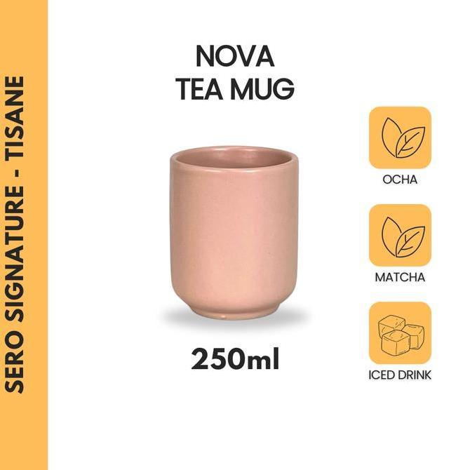 Sero Nova Mug 250Ml Pastel Pink Gelas Cangkir Kopi Keramik
