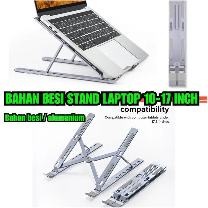 Stand laptop alumunium holder laptop stand holder laptop besi stand tablet dll BIM
