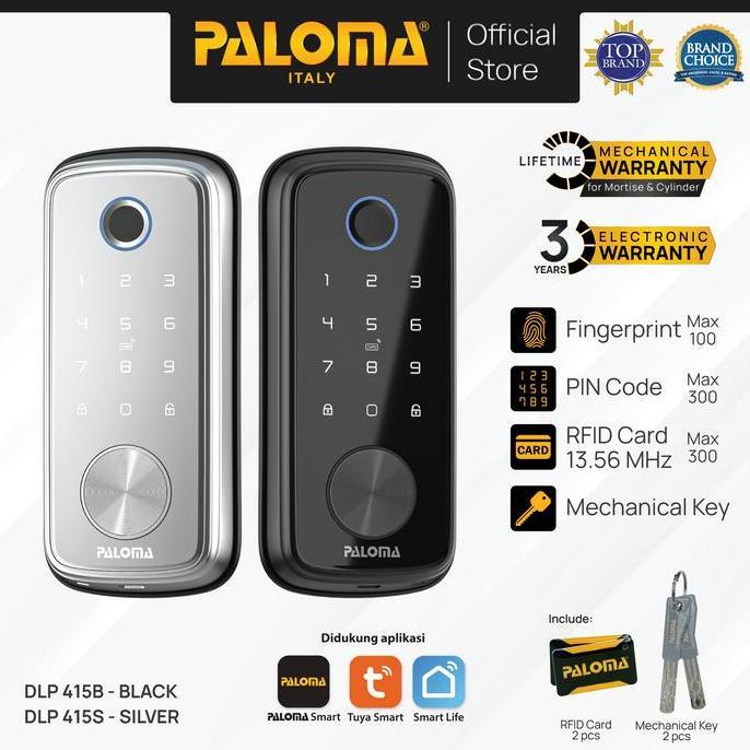 rendalens - paloma smart lock kunci pintu digital deadbolt smart door lock tuya wifi