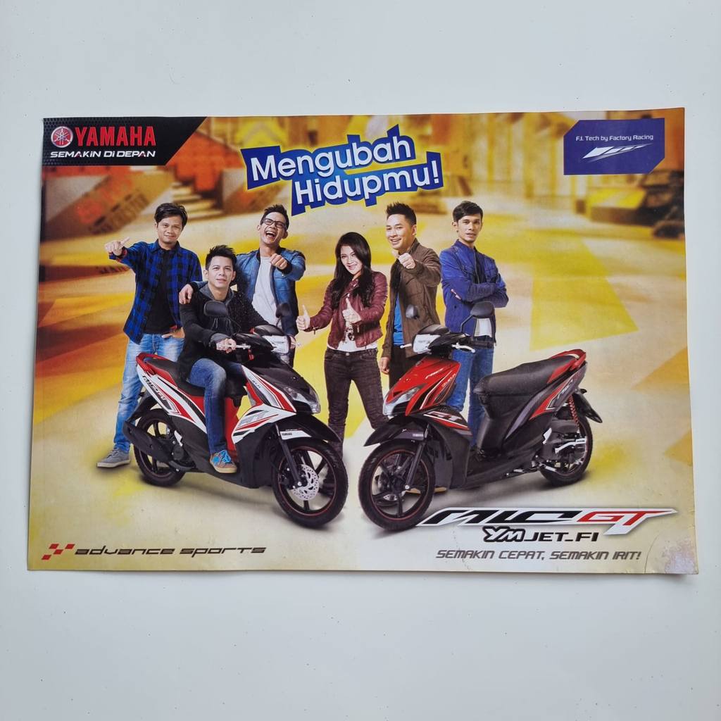Poster Brosur Yamaha Mio GT Cover Noah Peterpan