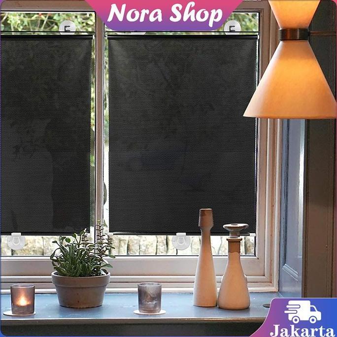 Promo Sun Shield Roll Sun Shield Jendela Rumah Tirai Pelindung Panas Tirai Kaca Mobil Anti Panas Tir