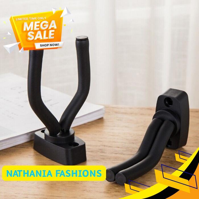 GANTUNGAN HANGER HOOK JEPIT MOUNT BRAKET BRACKET PAJANGAN DINDING TEMBOK GITAR AKUSTIK ELEKTRIK LIST