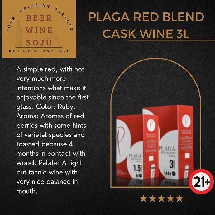 plaga cask 3 L red and white